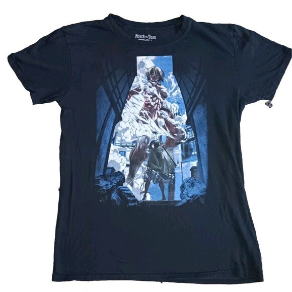 (2) Attack On Titan Shirts Mikasa Akerman & Chibi Mens Medium Vintage Y2K Anime - Picture 2 of 14